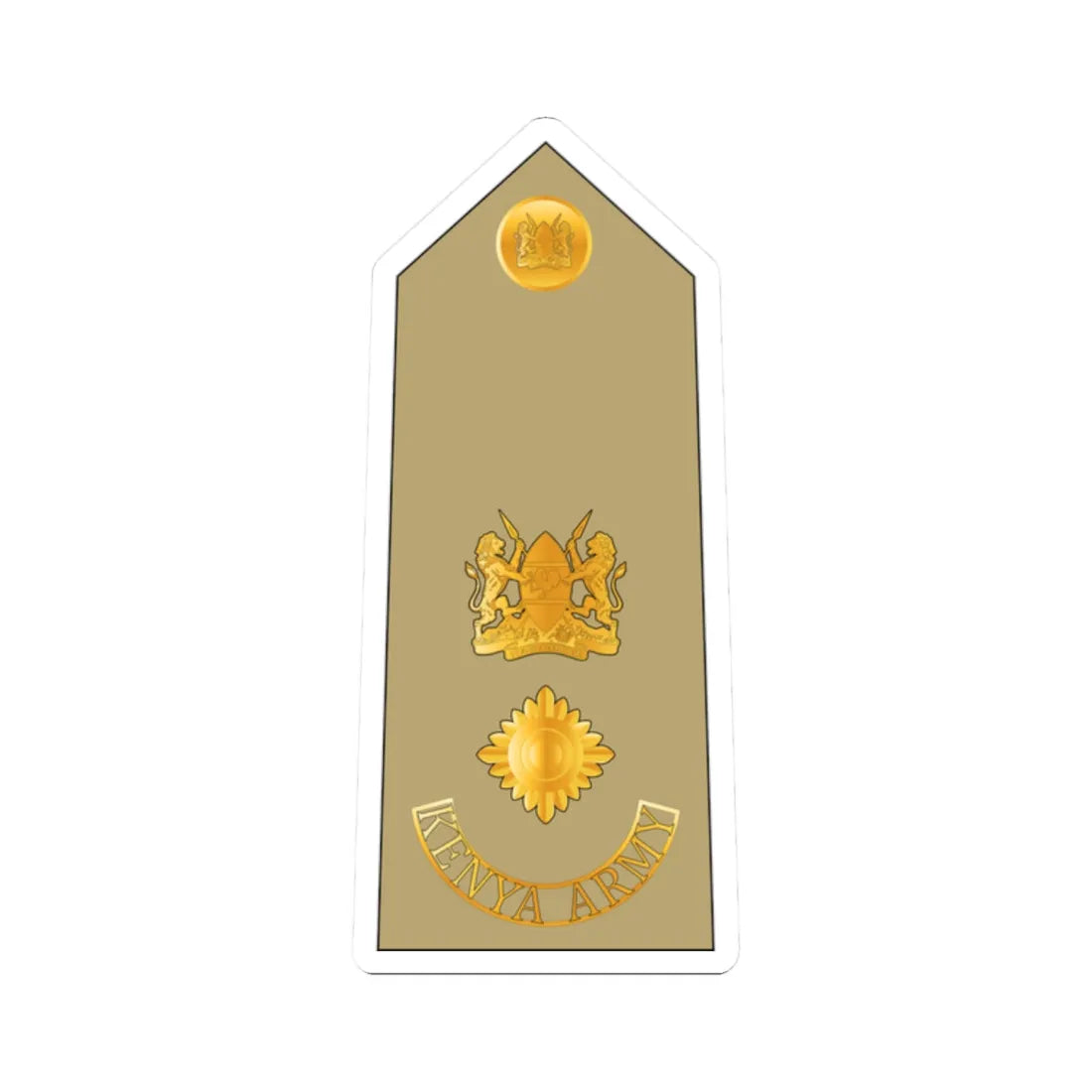 11. Kenyan Army LTCOL (Kenya) (Military Rank) STICKER Vinyl Kiss-Cut Decal 2 Inch White - The Sticker Space
