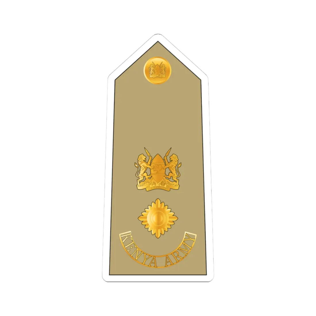 11. Kenyan Army LTCOL (Kenya) (Military Rank) STICKER Vinyl Kiss-Cut Decal 3 Inch White - The Sticker Space