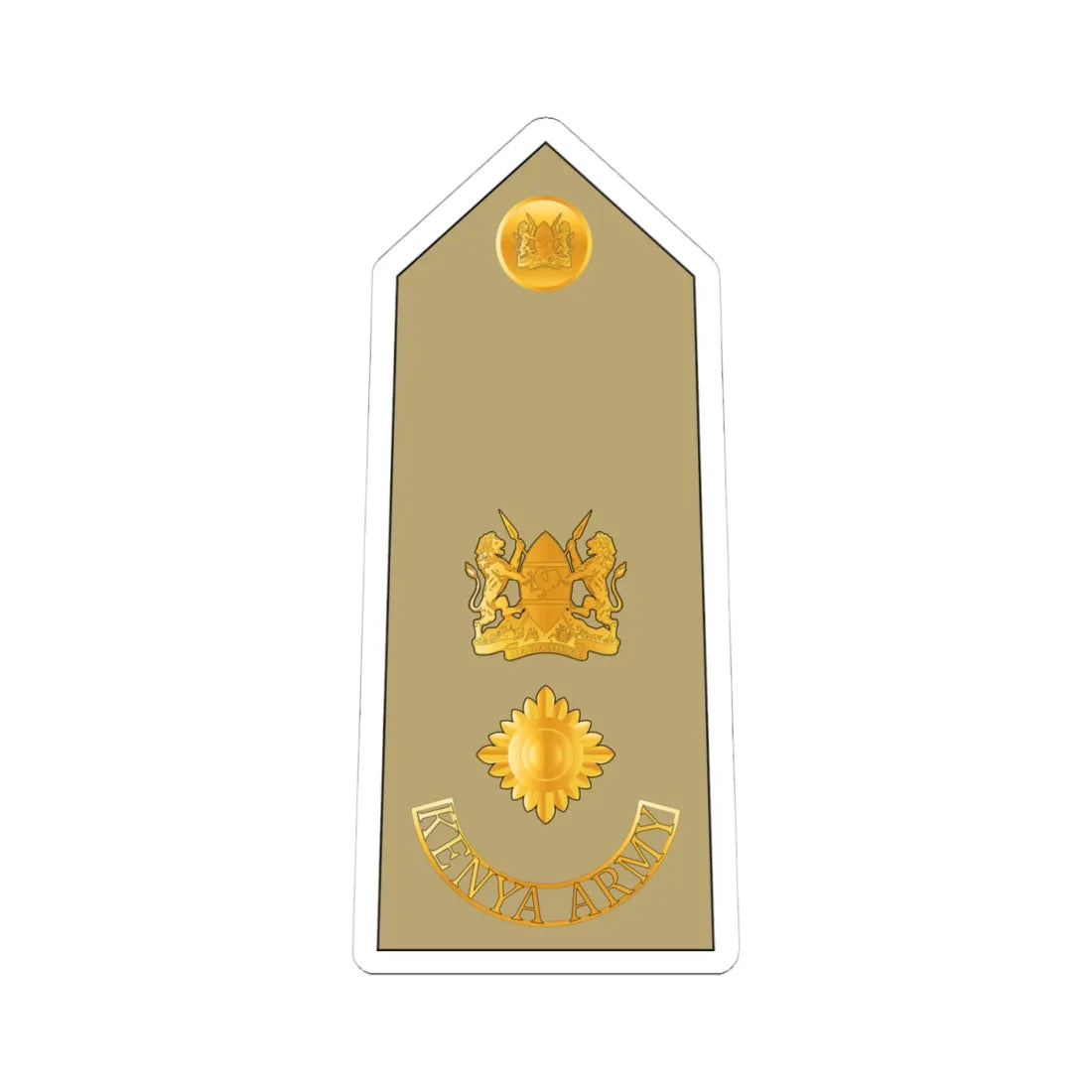 11. Kenyan Army LTCOL (Kenya) (Military Rank) STICKER Vinyl Kiss-Cut Decal 4 Inch White - The Sticker Space