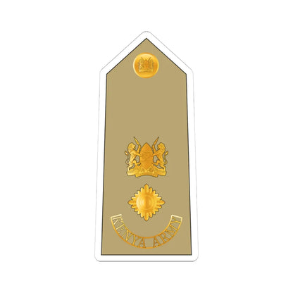 11. Kenyan Army LTCOL (Kenya) (Military Rank) STICKER Vinyl Kiss-Cut Decal 4 Inch White - The Sticker Space