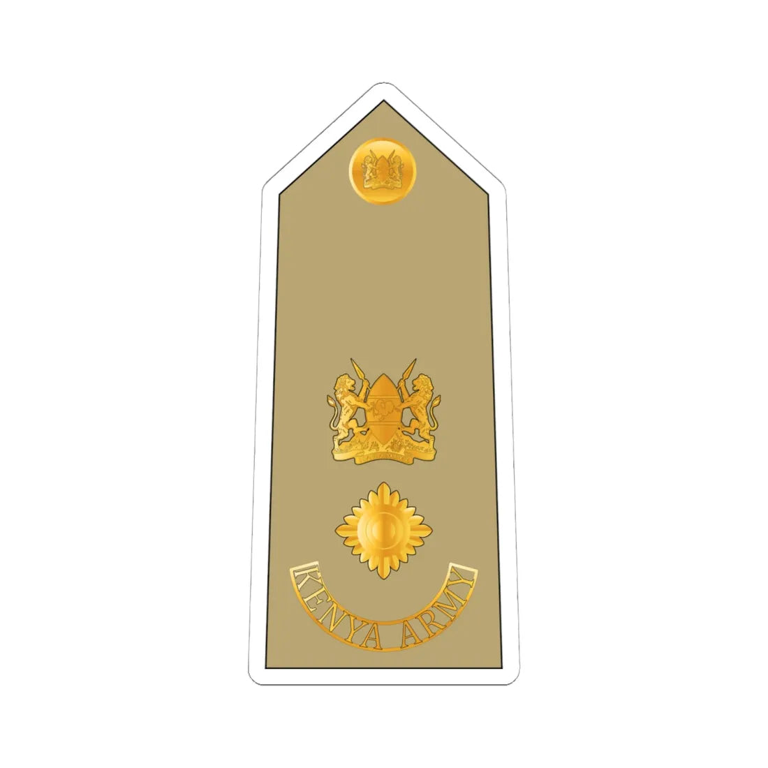 11. Kenyan Army LTCOL (Kenya) (Military Rank) STICKER Vinyl Kiss-Cut Decal 6 Inch White - The Sticker Space