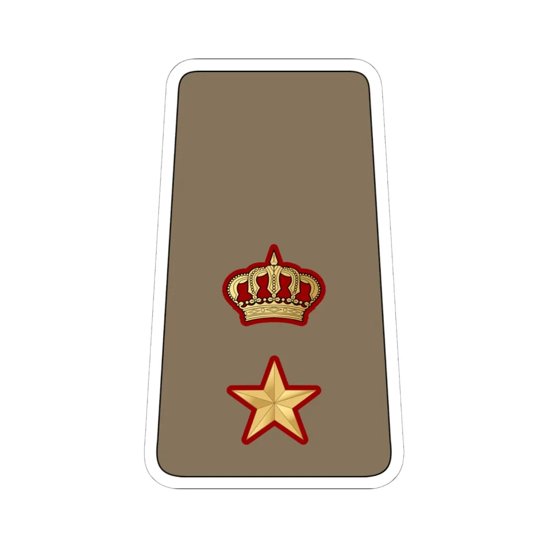 11. KLF LTC (Kuwait) (Military Rank) STICKER Vinyl Kiss-Cut Decal 6 Inch White - The Sticker Space