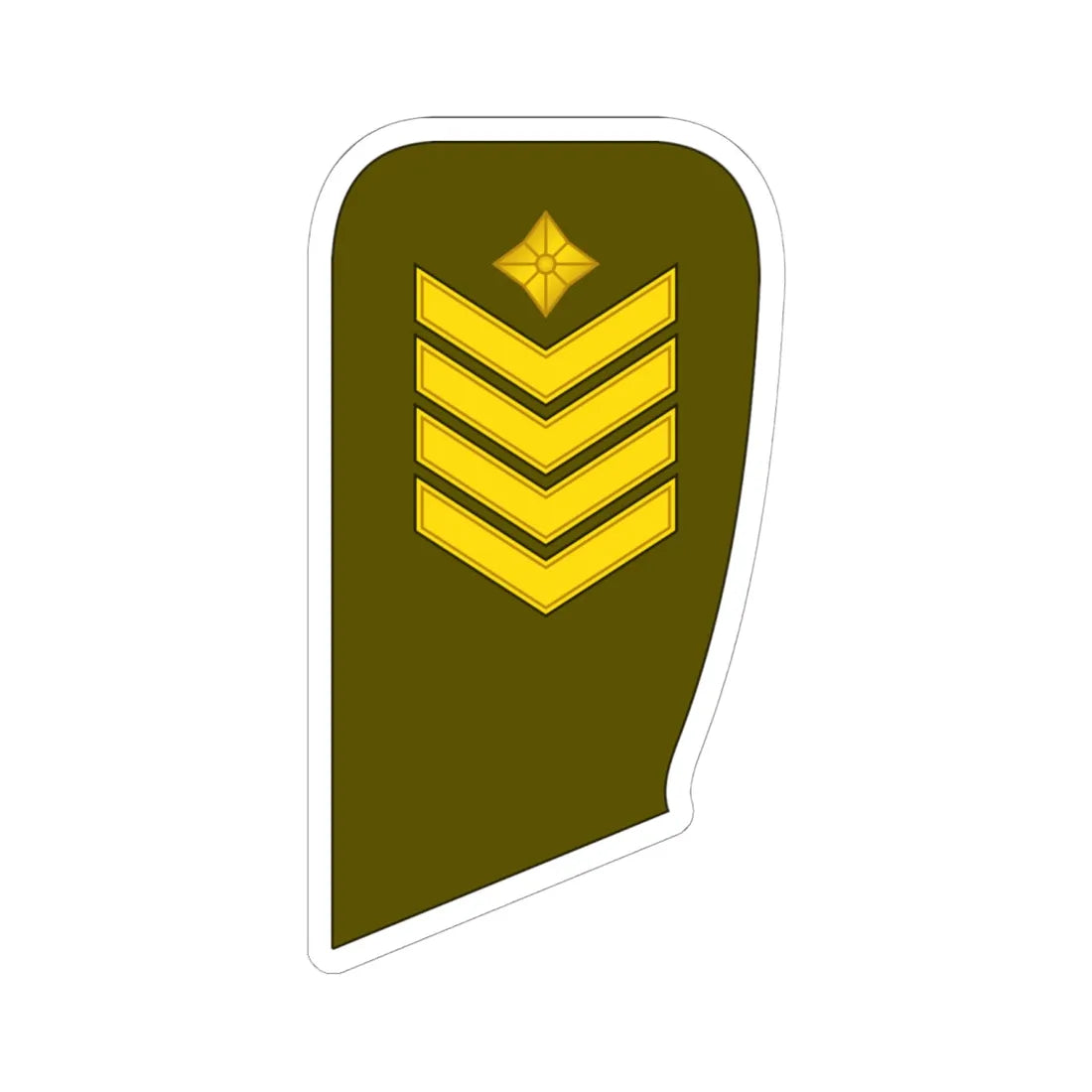 11 Lithuania Army MSG (Lithuania) (Military Rank) STICKER Vinyl Kiss-Cut Decal 6 Inch White - The Sticker Space
