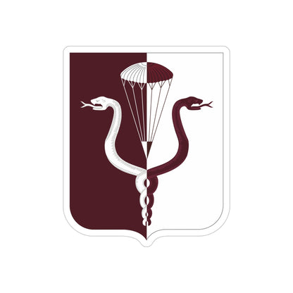 11 Medical Battalion 2 (U.S. Army) REVERSE PRINT Transparent STICKER-6" × 6"-The Sticker Space