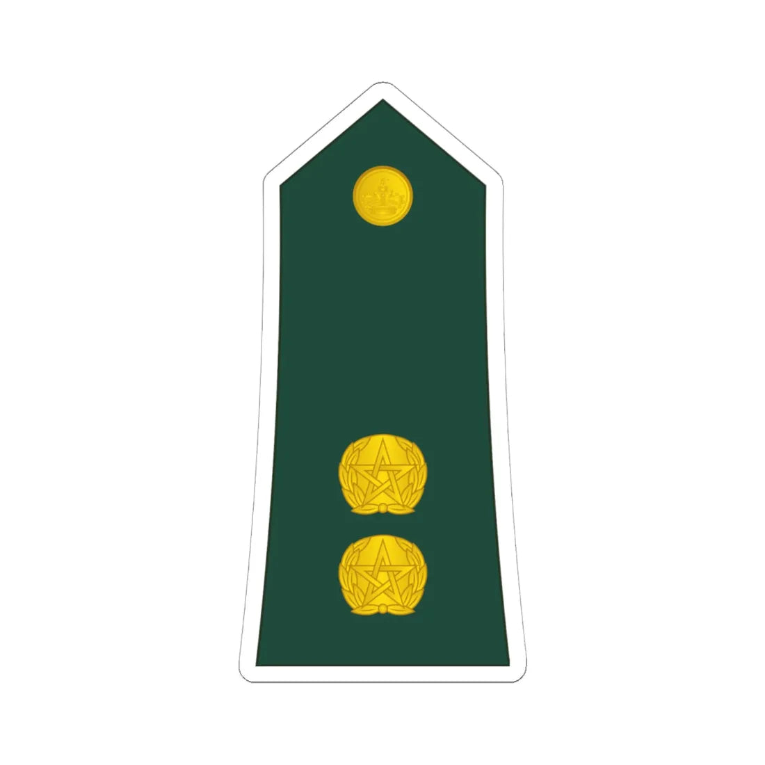 11 Moroccan Army 1LT (Morocco) (Military Rank) STICKER Vinyl Kiss-Cut Decal 6 Inch White - The Sticker Space