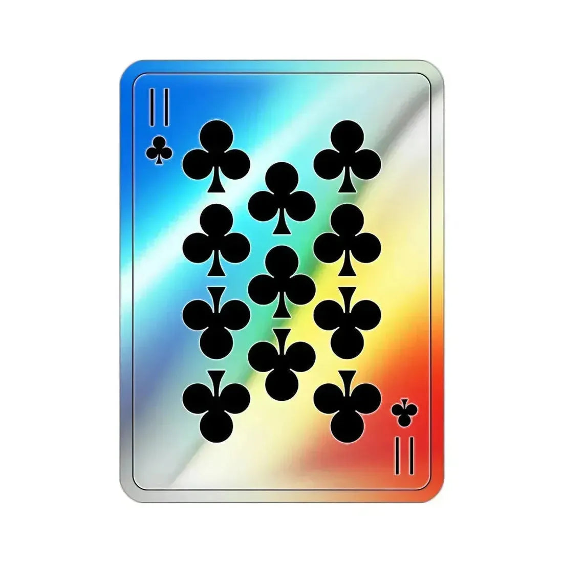 11 of Clubs Playing Card Holographic STICKER Die-Cut Vinyl Decal - The Sticker Space