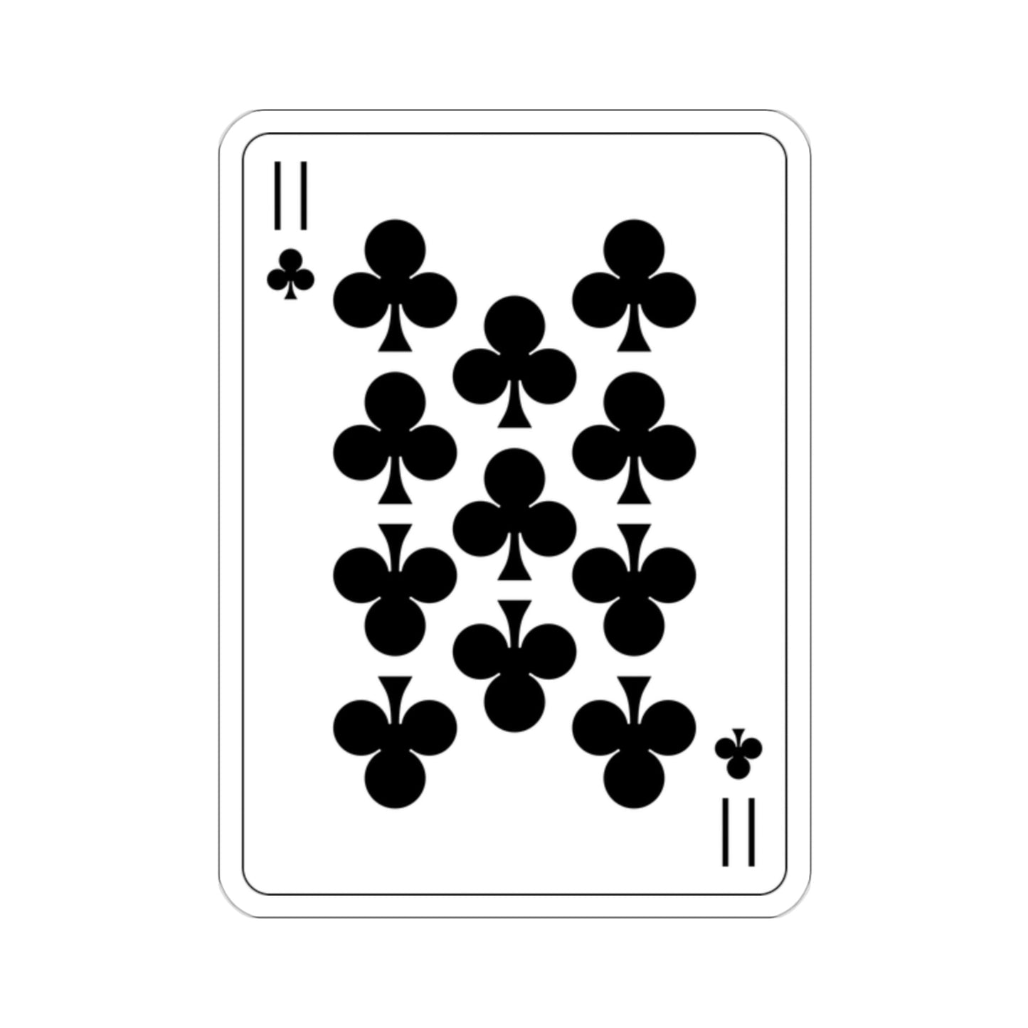 11 of Clubs Playing Card STICKER Vinyl Die-Cut Decal-2 Inch-The Sticker Space