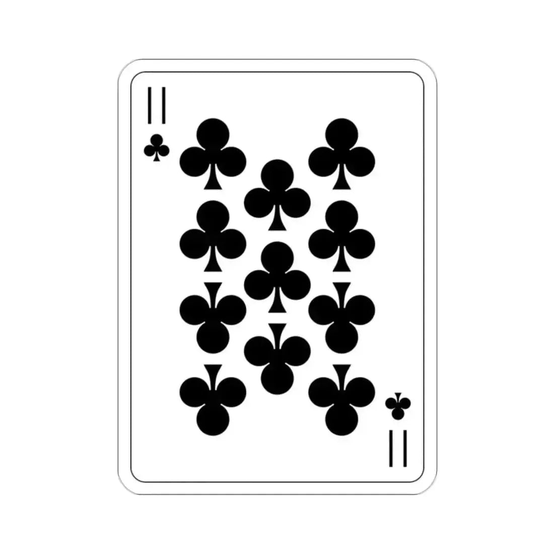 11 of Clubs Playing Card STICKER Vinyl Die-Cut Decal 2 Inch - The Sticker Space