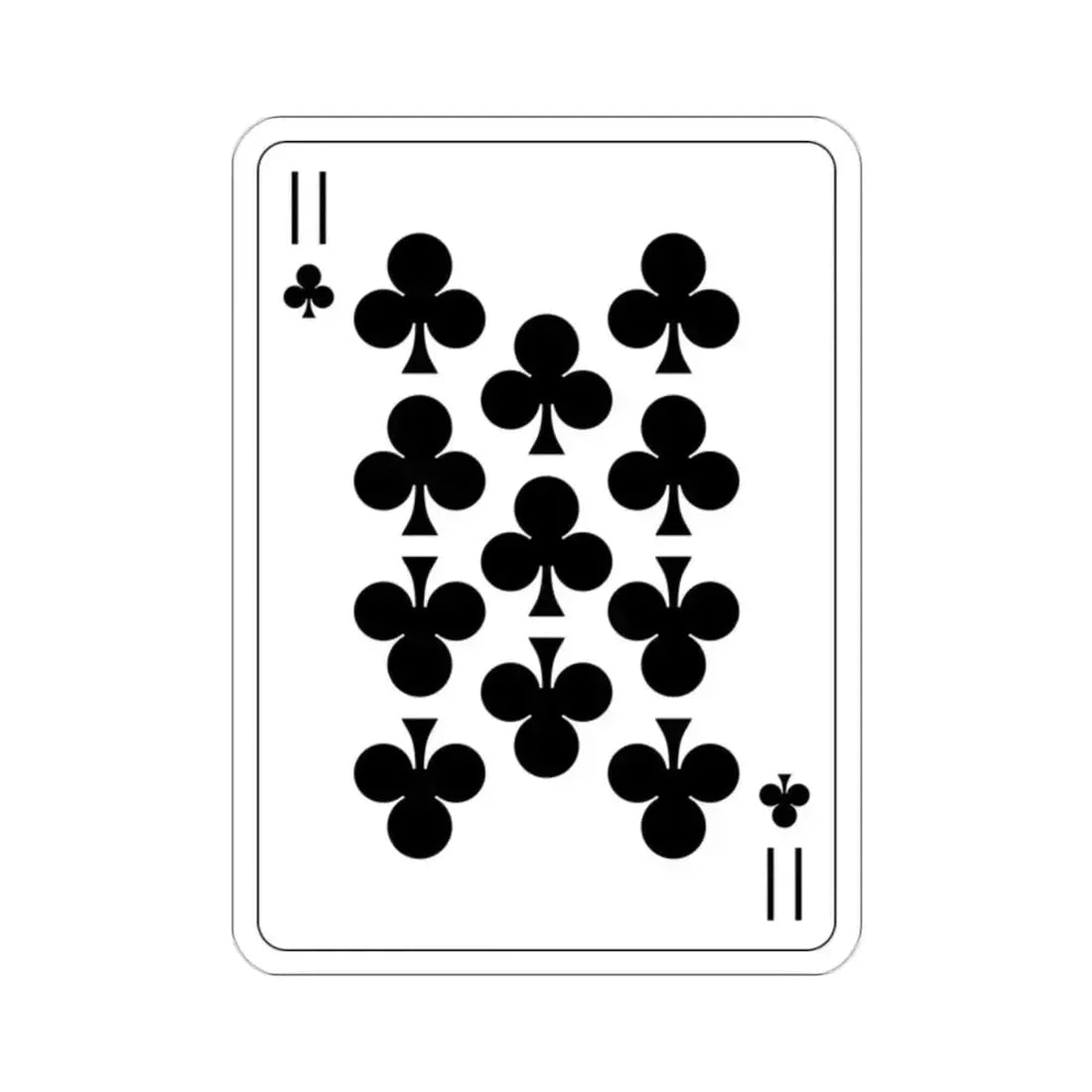 11 of Clubs Playing Card STICKER Vinyl Die-Cut Decal 2 Inch - The Sticker Space