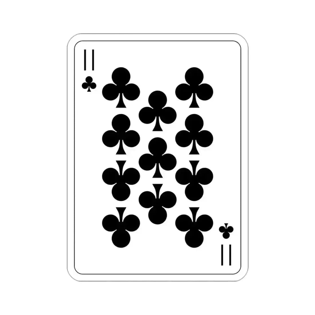 11 of Clubs Playing Card STICKER Vinyl Die-Cut Decal 3 Inch - The Sticker Space
