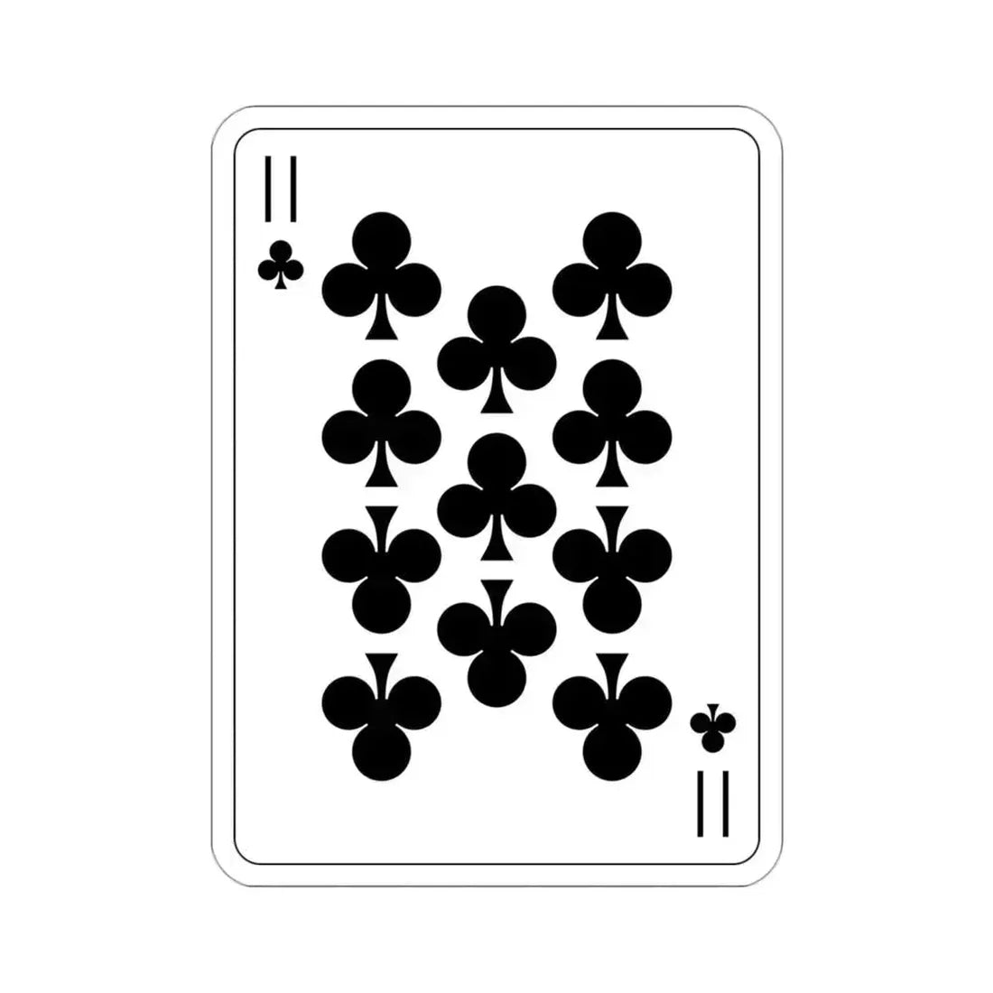 11 of Clubs Playing Card STICKER Vinyl Die-Cut Decal 3 Inch - The Sticker Space