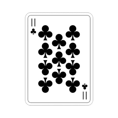11 of Clubs Playing Card STICKER Vinyl Die-Cut Decal 3 Inch - The Sticker Space