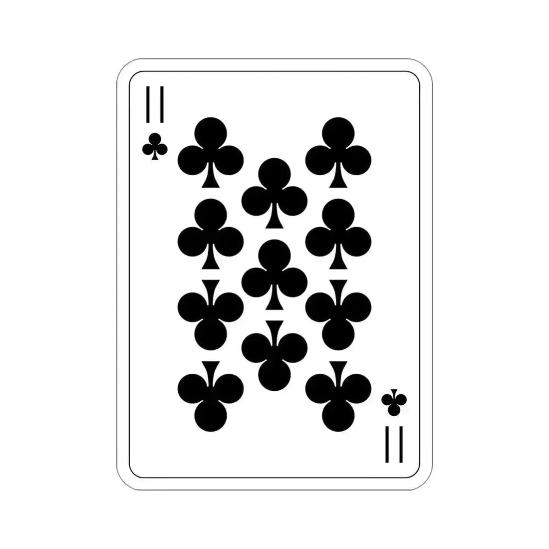 11 of Clubs Playing Card STICKER Vinyl Die-Cut Decal 4 Inch - The Sticker Space