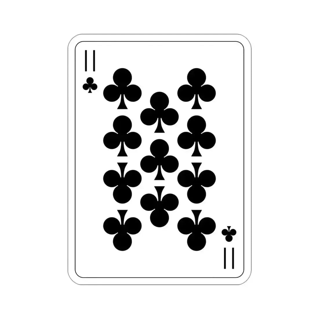 11 of Clubs Playing Card STICKER Vinyl Die-Cut Decal 4 Inch - The Sticker Space