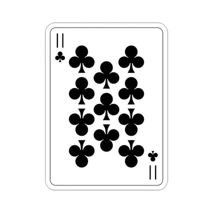 11 of Clubs Playing Card STICKER Vinyl Die-Cut Decal 4 Inch - The Sticker Space