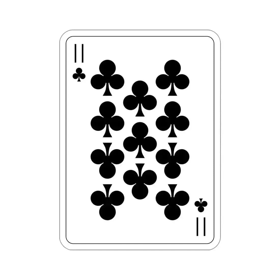 11 of Clubs Playing Card STICKER Vinyl Die-Cut Decal 5 Inch - The Sticker Space
