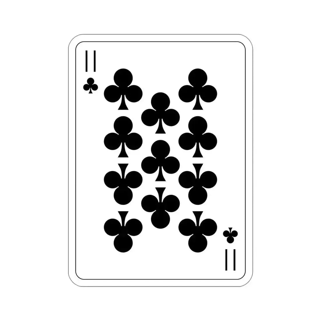 11 of Clubs Playing Card STICKER Vinyl Die-Cut Decal 5 Inch - The Sticker Space
