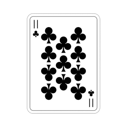 11 of Clubs Playing Card STICKER Vinyl Die-Cut Decal 5 Inch - The Sticker Space