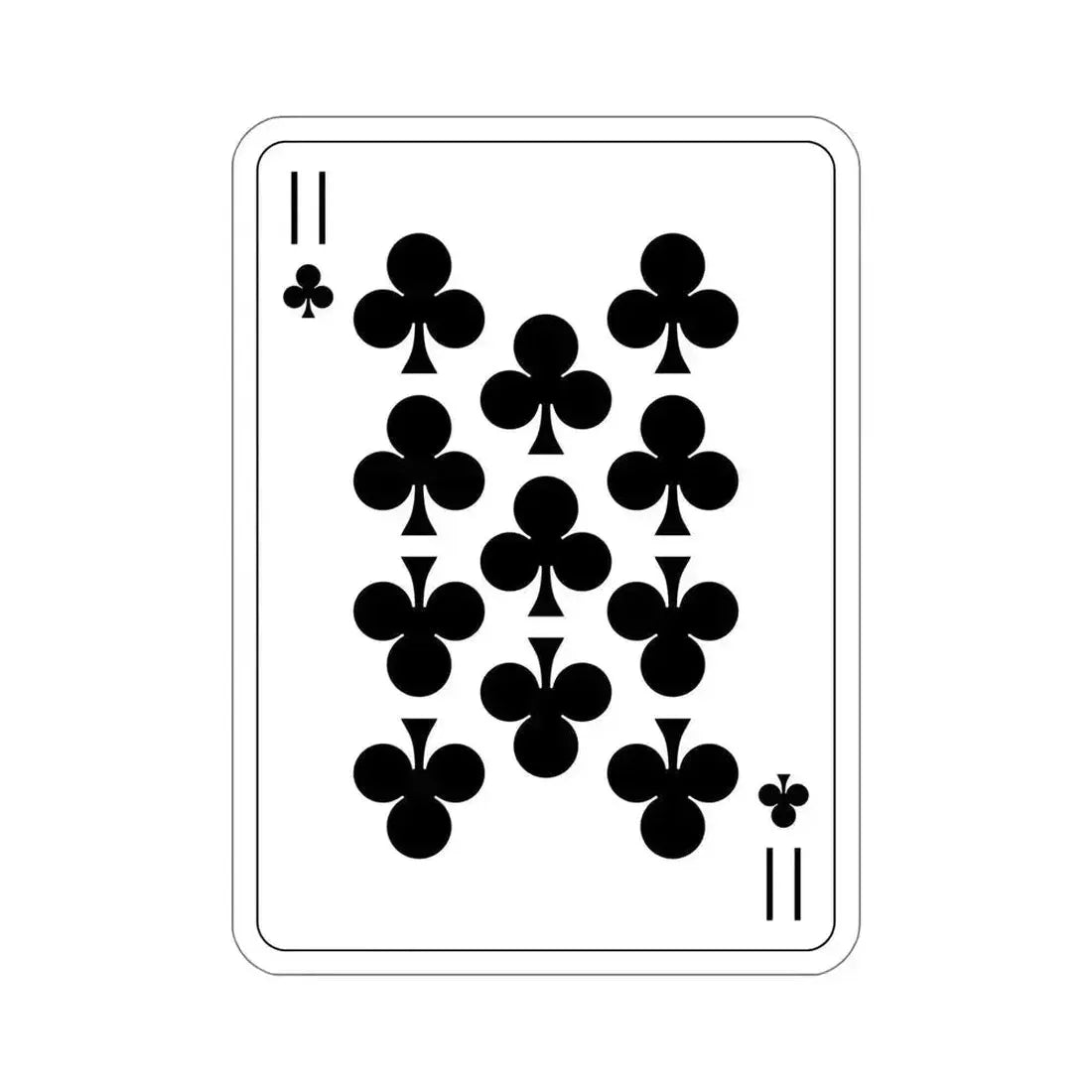 11 of Clubs Playing Card STICKER Vinyl Die-Cut Decal 6 Inch - The Sticker Space