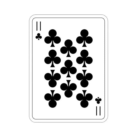 11 of Clubs Playing Card STICKER Vinyl Die-Cut Decal 6 Inch - The Sticker Space