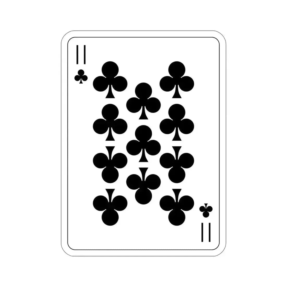 11 of Clubs Playing Card STICKER Vinyl Die-Cut Decal 6 Inch - The Sticker Space