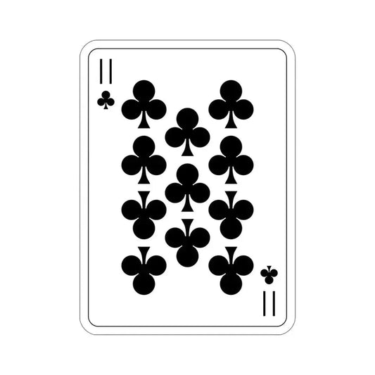11 of Clubs Playing Card STICKER Vinyl Die-Cut Decal 6 Inch - The Sticker Space