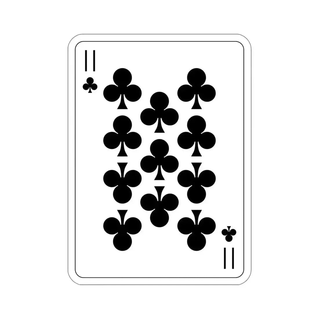 11 of Clubs Playing Card STICKER Vinyl Die-Cut Decal - The Sticker Space