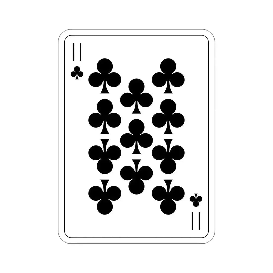 11 of Clubs Playing Card STICKER Vinyl Die-Cut Decal - The Sticker Space