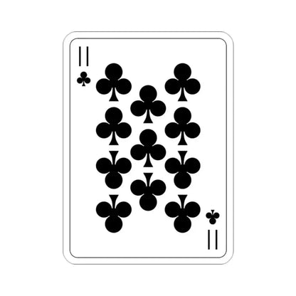 11 of Clubs Playing Card STICKER Vinyl Die-Cut Decal - The Sticker Space