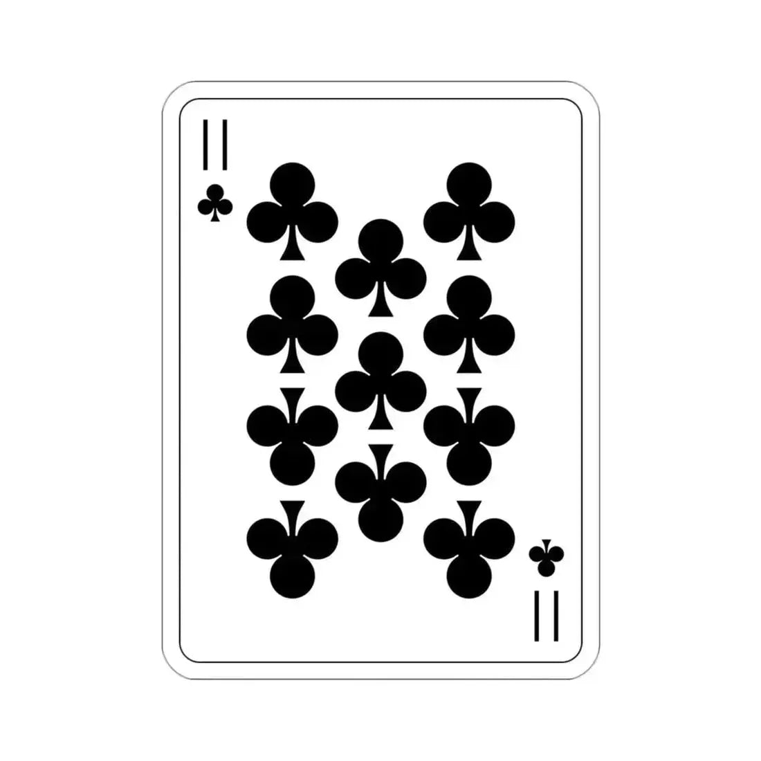 11 of Clubs Playing Card STICKER Vinyl Die-Cut Decal - The Sticker Space