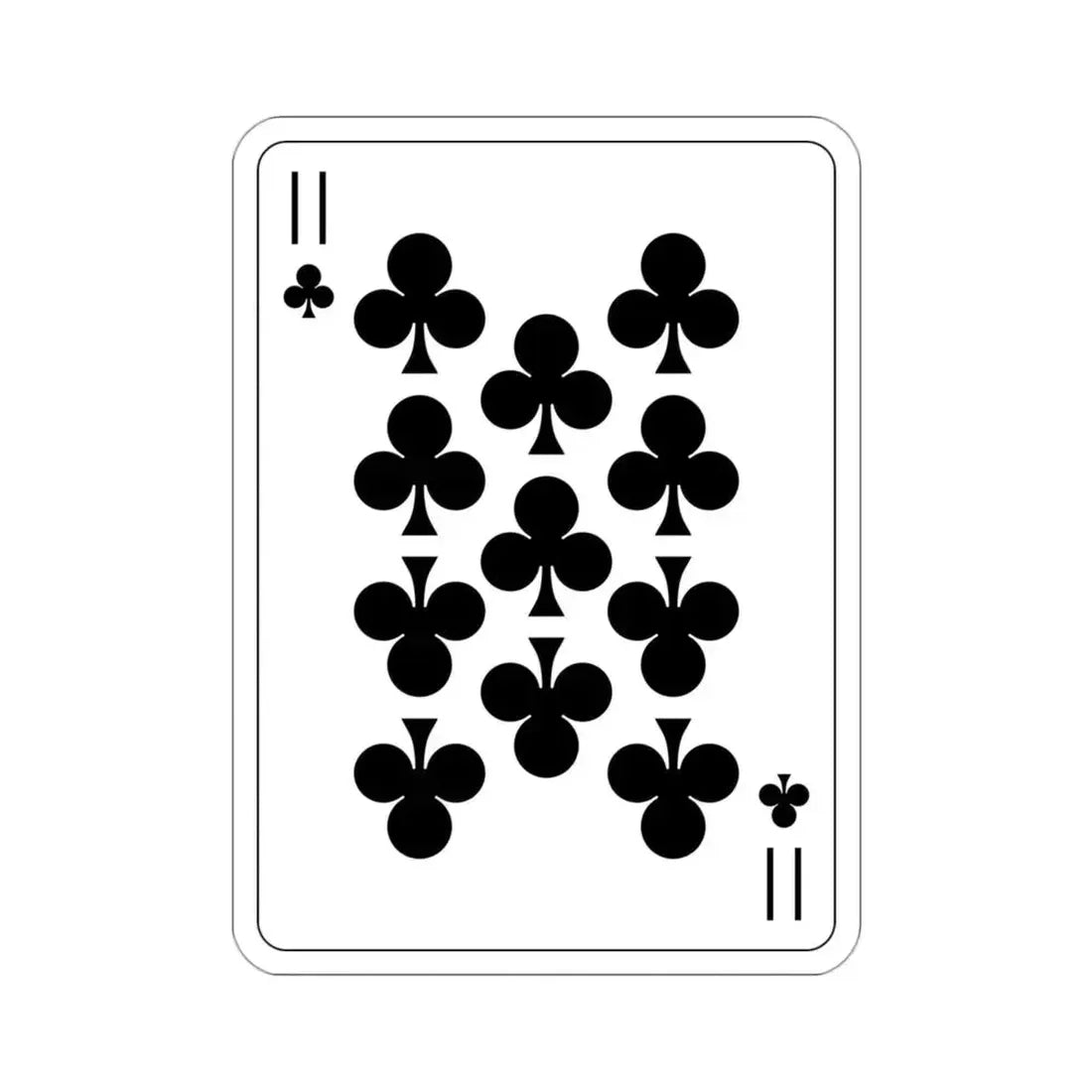11 of Clubs Playing Card STICKER Vinyl Die-Cut Decal - The Sticker Space