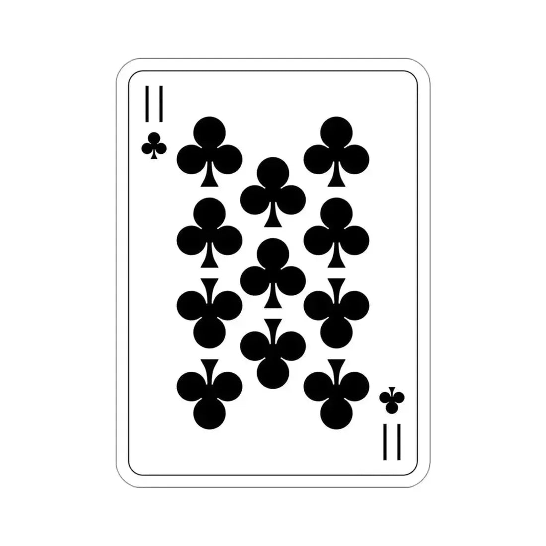11 of Clubs Playing Card STICKER Vinyl Die-Cut Decal - The Sticker Space