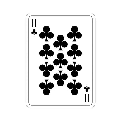 11 of Clubs Playing Card STICKER Vinyl Die-Cut Decal - The Sticker Space