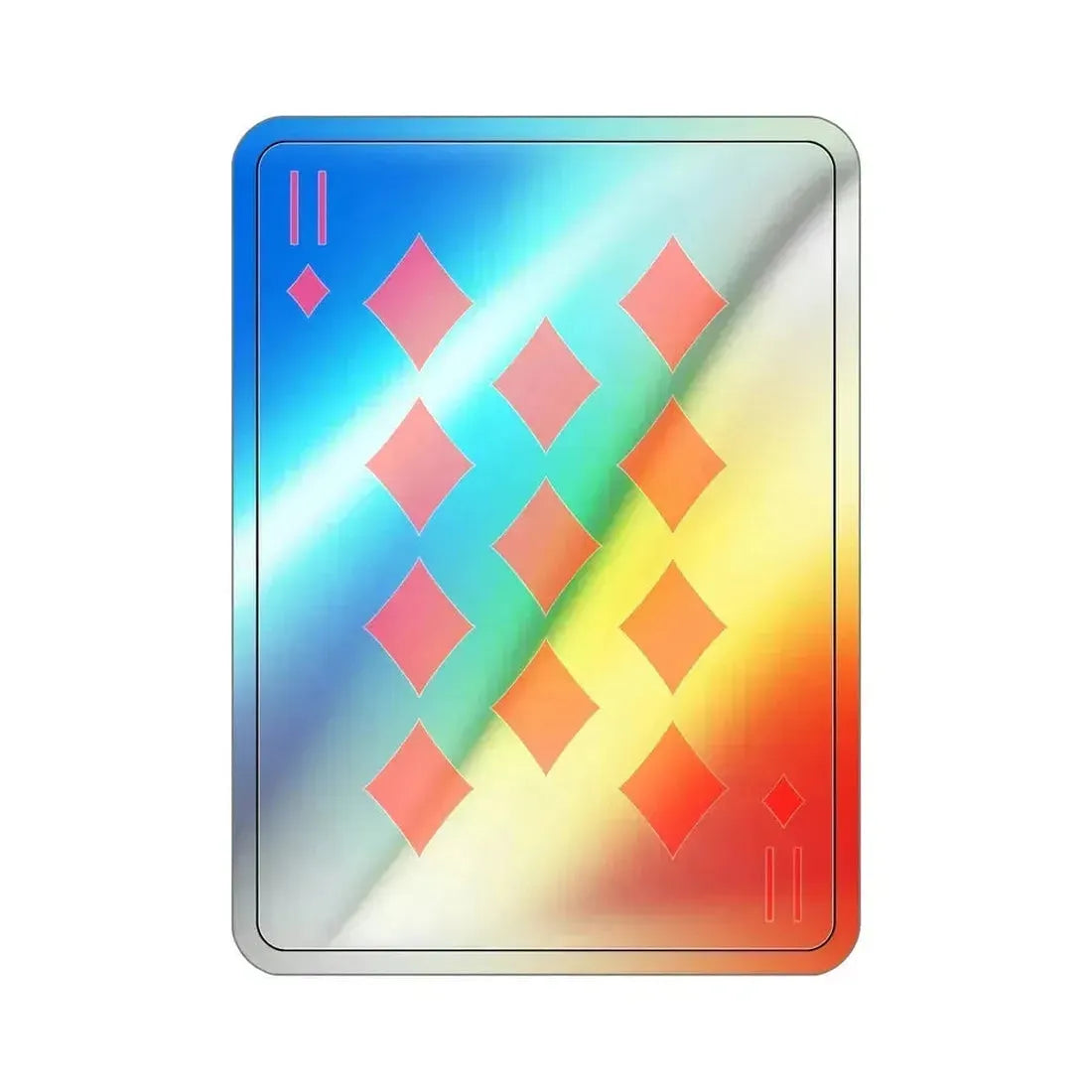 11 of Diamonds Playing Card Holographic STICKER Die-Cut Vinyl Decal - The Sticker Space