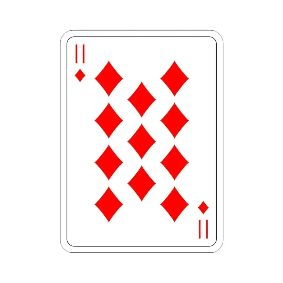 11 of Diamonds Playing Card STICKER Vinyl Die-Cut Decal 2 Inch - The Sticker Space