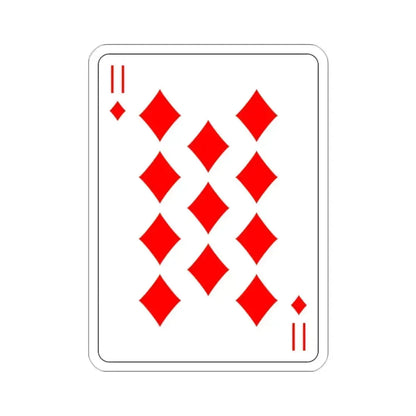 11 of Diamonds Playing Card STICKER Vinyl Die-Cut Decal 2 Inch - The Sticker Space