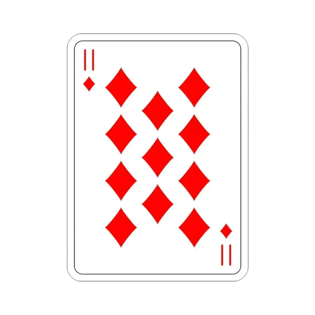 11 of Diamonds Playing Card STICKER Vinyl Die-Cut Decal 3 Inch - The Sticker Space