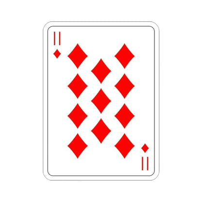 11 of Diamonds Playing Card STICKER Vinyl Die-Cut Decal 3 Inch - The Sticker Space