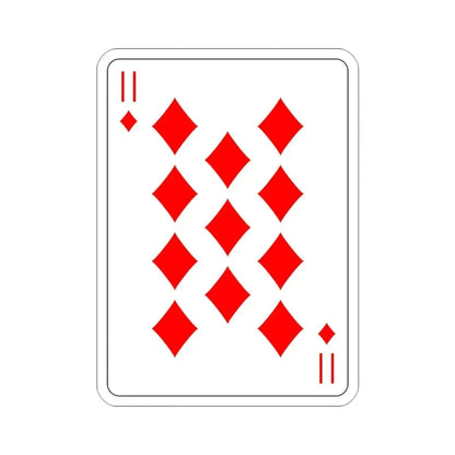 11 of Diamonds Playing Card STICKER Vinyl Die-Cut Decal 3 Inch - The Sticker Space