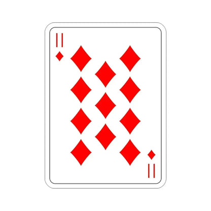 11 of Diamonds Playing Card STICKER Vinyl Die-Cut Decal 4 Inch - The Sticker Space