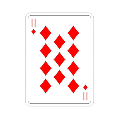 11 of Diamonds Playing Card STICKER Vinyl Die-Cut Decal 4 Inch - The Sticker Space