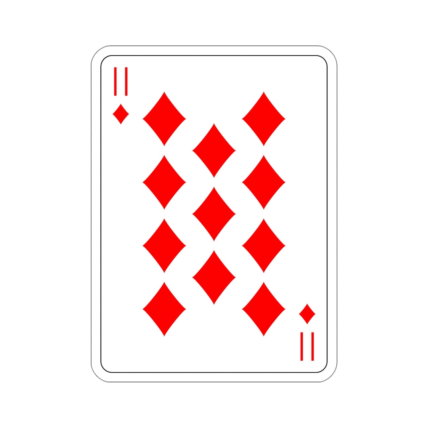 11 of Diamonds Playing Card STICKER Vinyl Die-Cut Decal-5 Inch-The Sticker Space