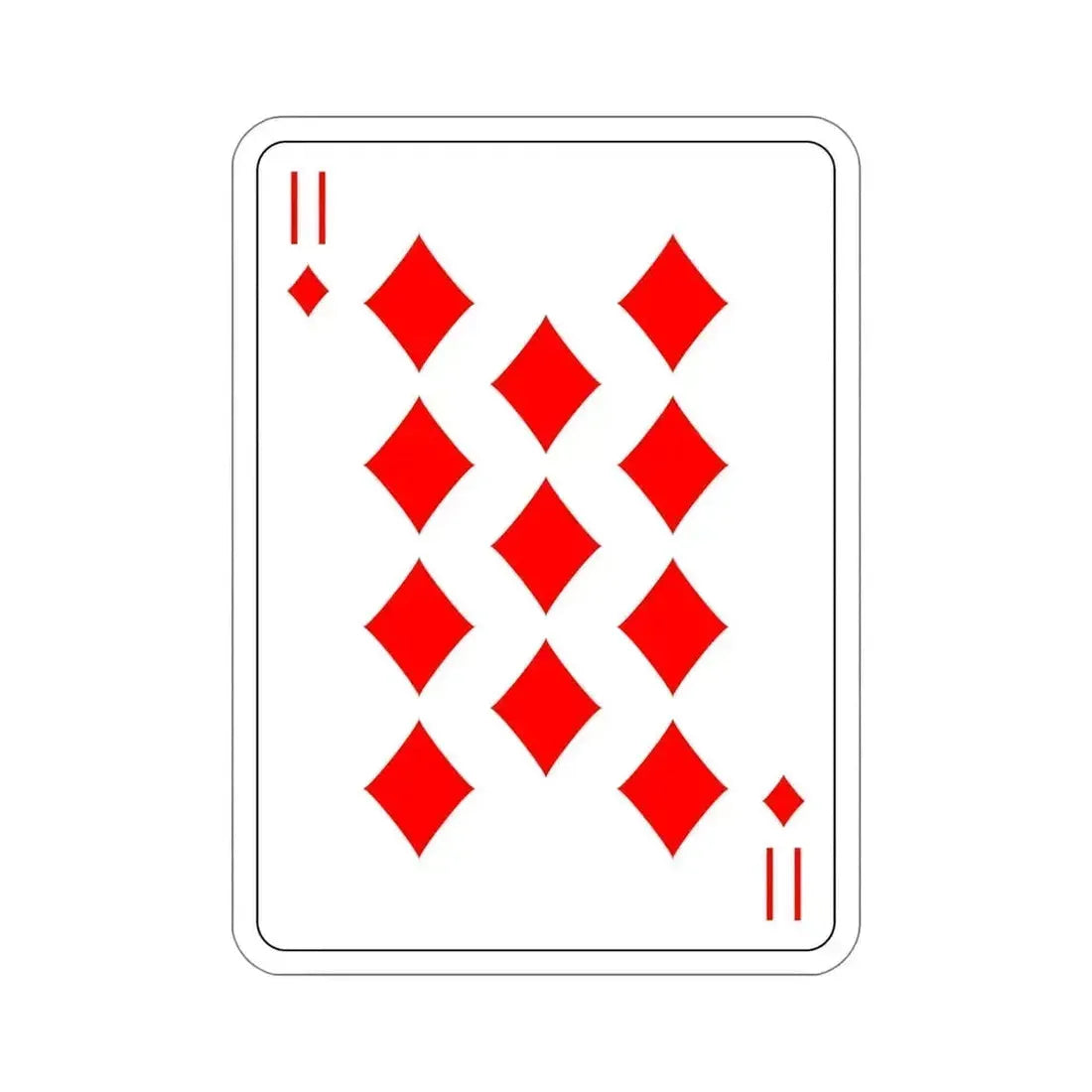 11 of Diamonds Playing Card STICKER Vinyl Die-Cut Decal 5 Inch - The Sticker Space