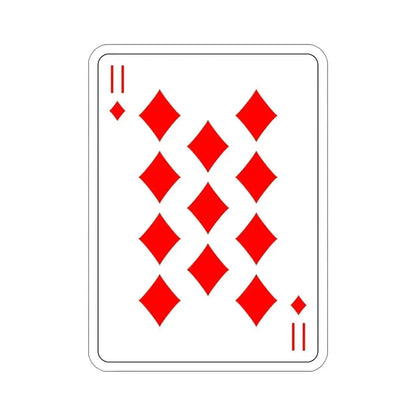 11 of Diamonds Playing Card STICKER Vinyl Die-Cut Decal 5 Inch - The Sticker Space