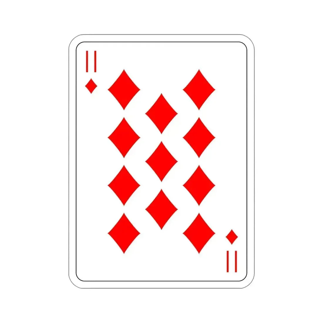 11 of Diamonds Playing Card STICKER Vinyl Die-Cut Decal 5 Inch - The Sticker Space