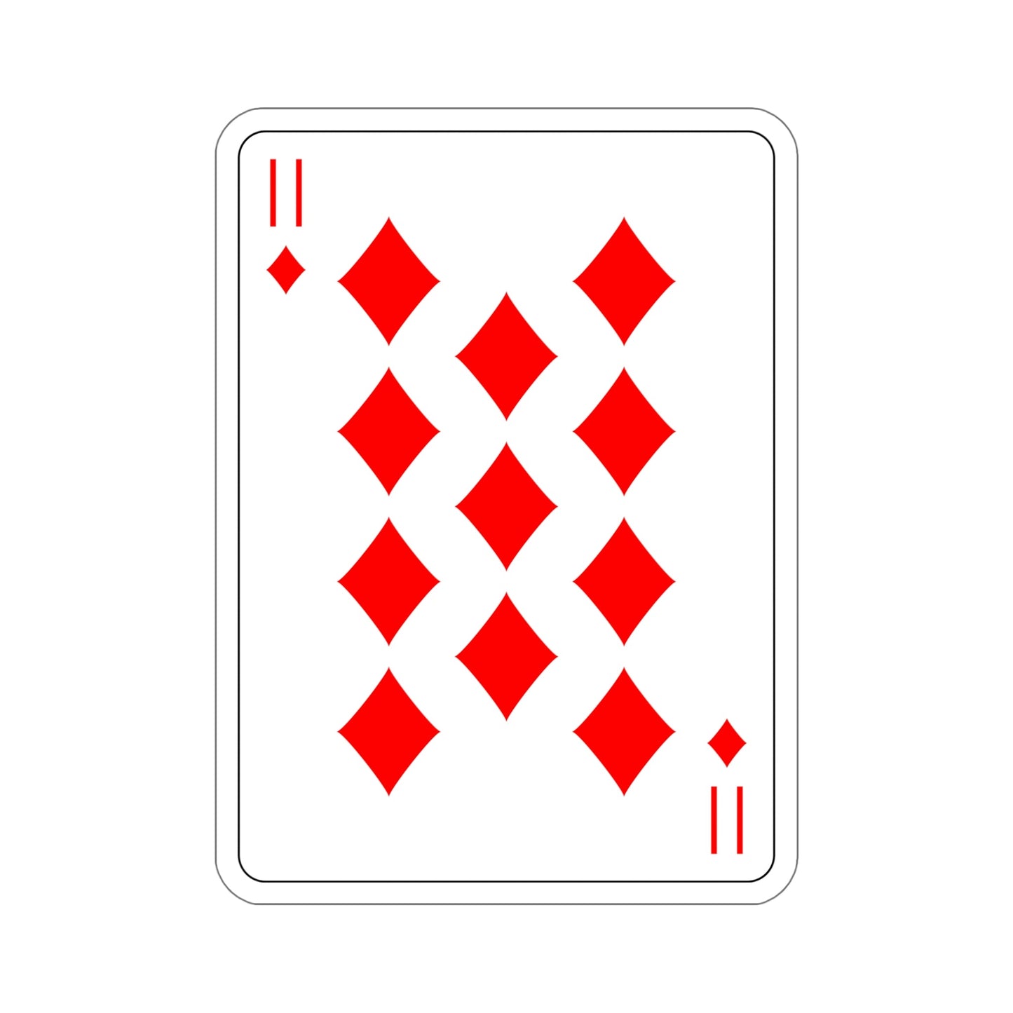 11 of Diamonds Playing Card STICKER Vinyl Die-Cut Decal-6 Inch-The Sticker Space