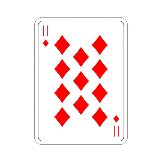 11 of Diamonds Playing Card STICKER Vinyl Die-Cut Decal-6 Inch-The Sticker Space