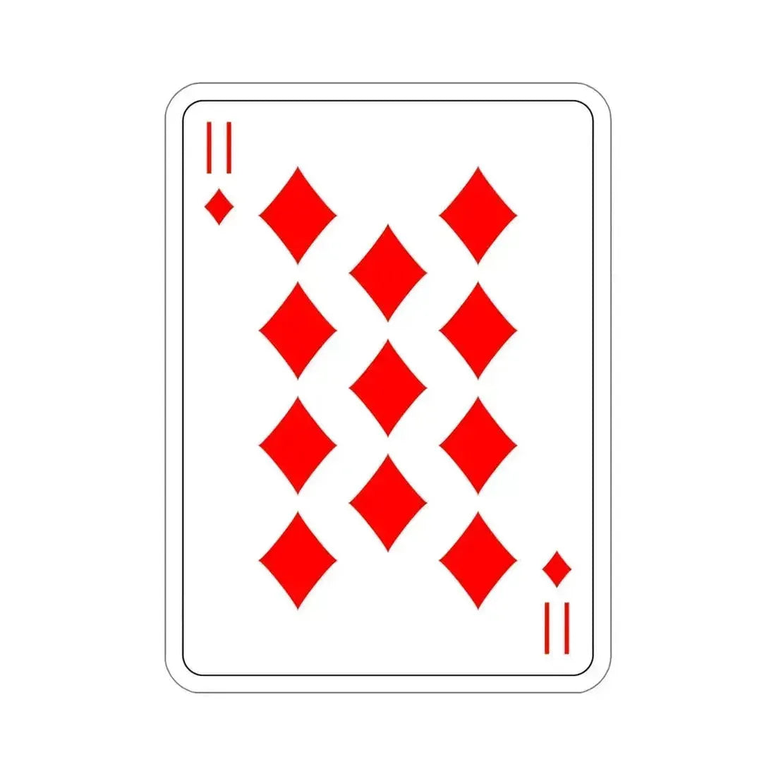 11 of Diamonds Playing Card STICKER Vinyl Die-Cut Decal 6 Inch - The Sticker Space