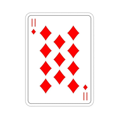 11 of Diamonds Playing Card STICKER Vinyl Die-Cut Decal 6 Inch - The Sticker Space