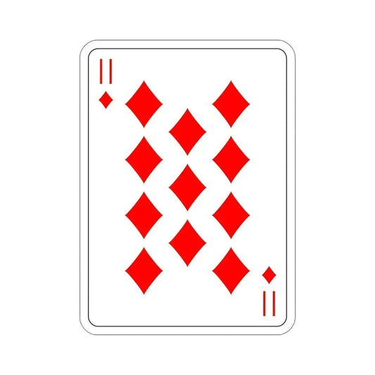 11 of Diamonds Playing Card STICKER Vinyl Die-Cut Decal 6 Inch - The Sticker Space